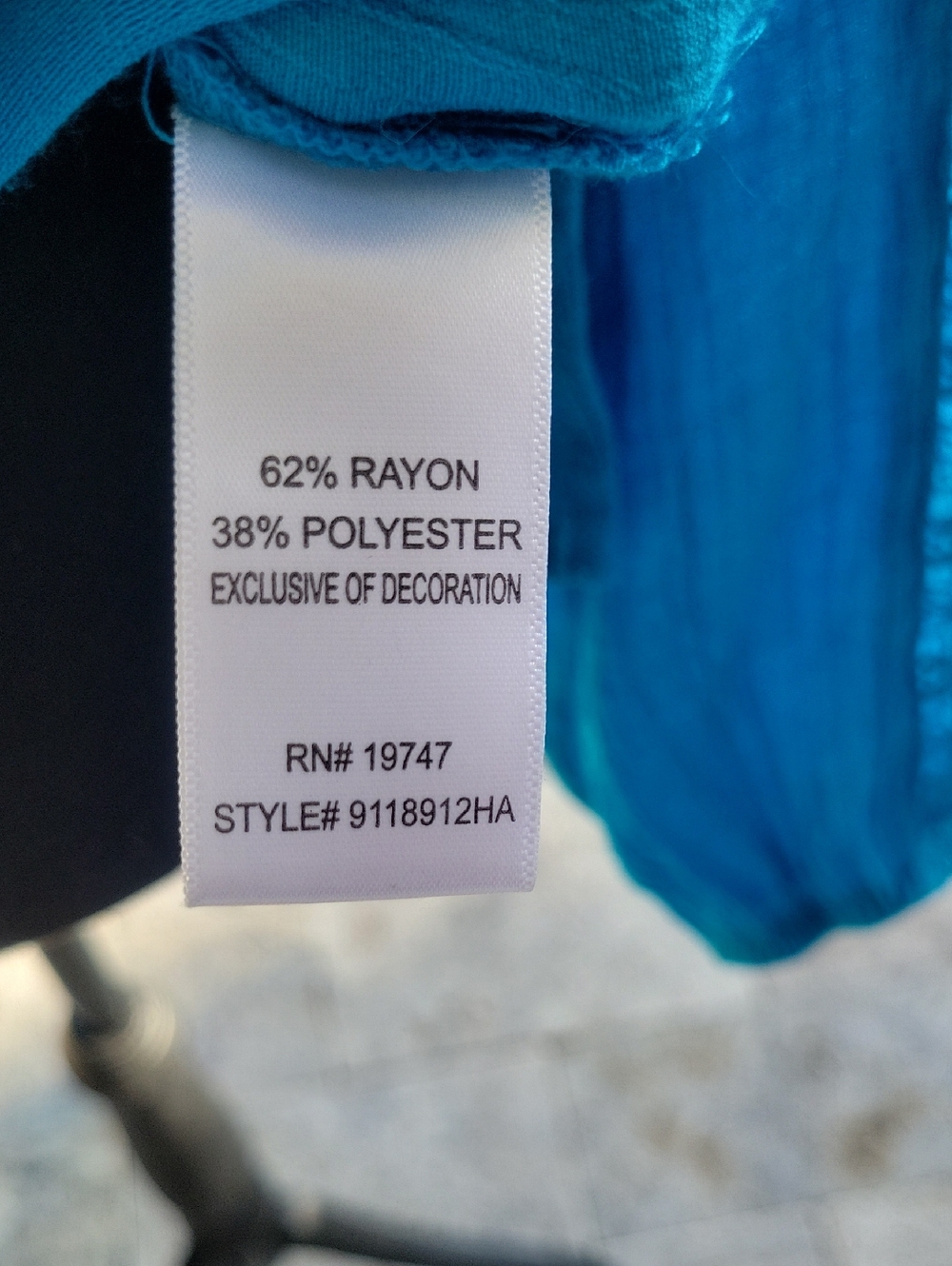 Counterparts Boho Teal Tunic Top With Blousy Crochet Work Sleeves M - Picture 9 of 14